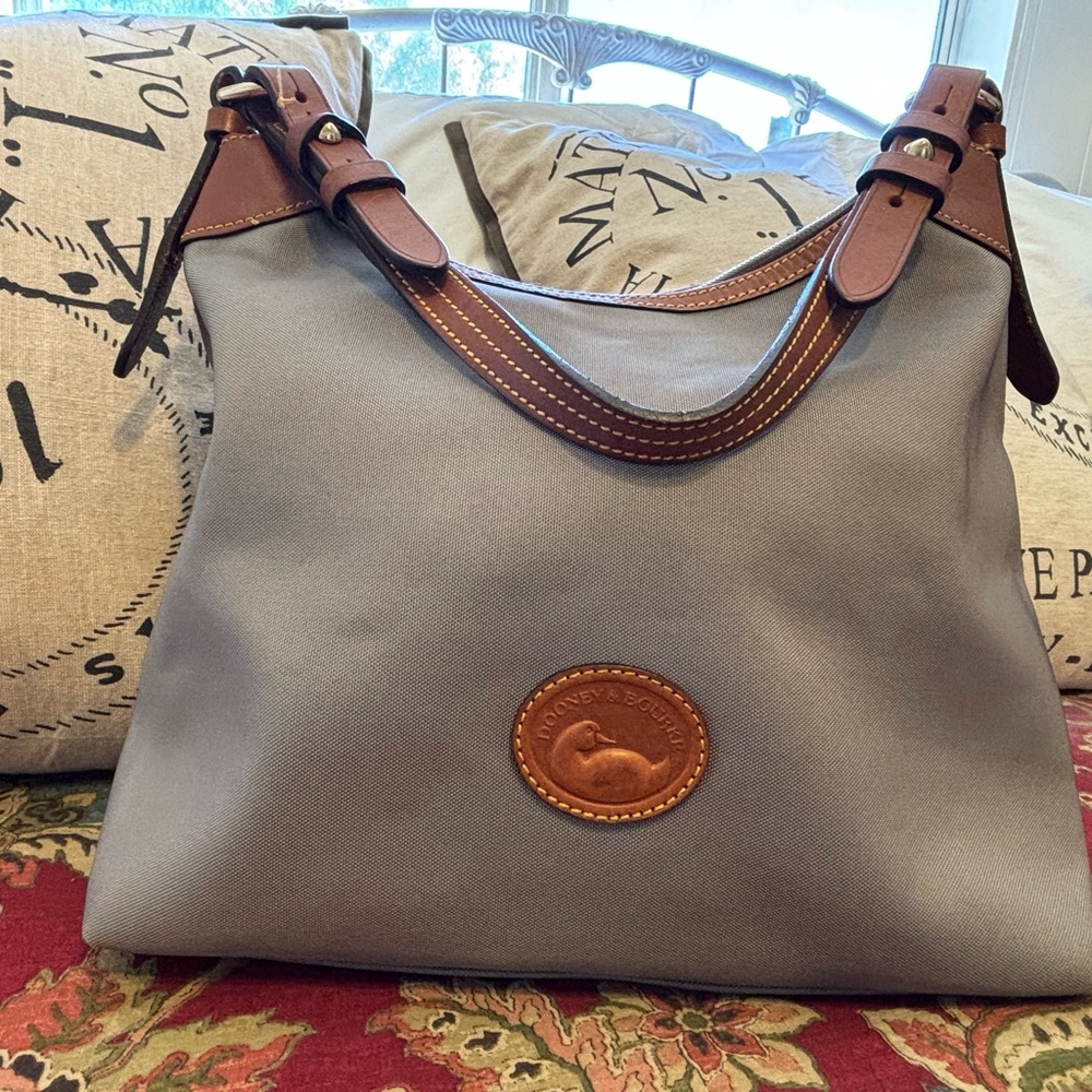 Light grey nylon Dooney.